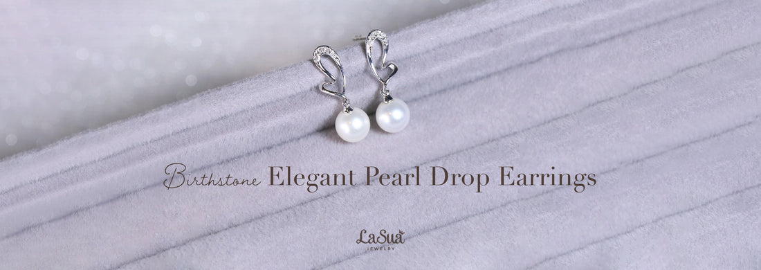 June's Birthstone: Elegant Pearl Drop Earrings
