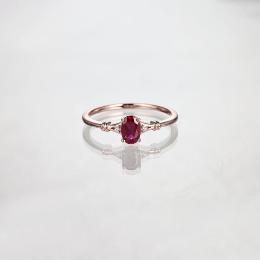 Stunning Oval Ruby Ring