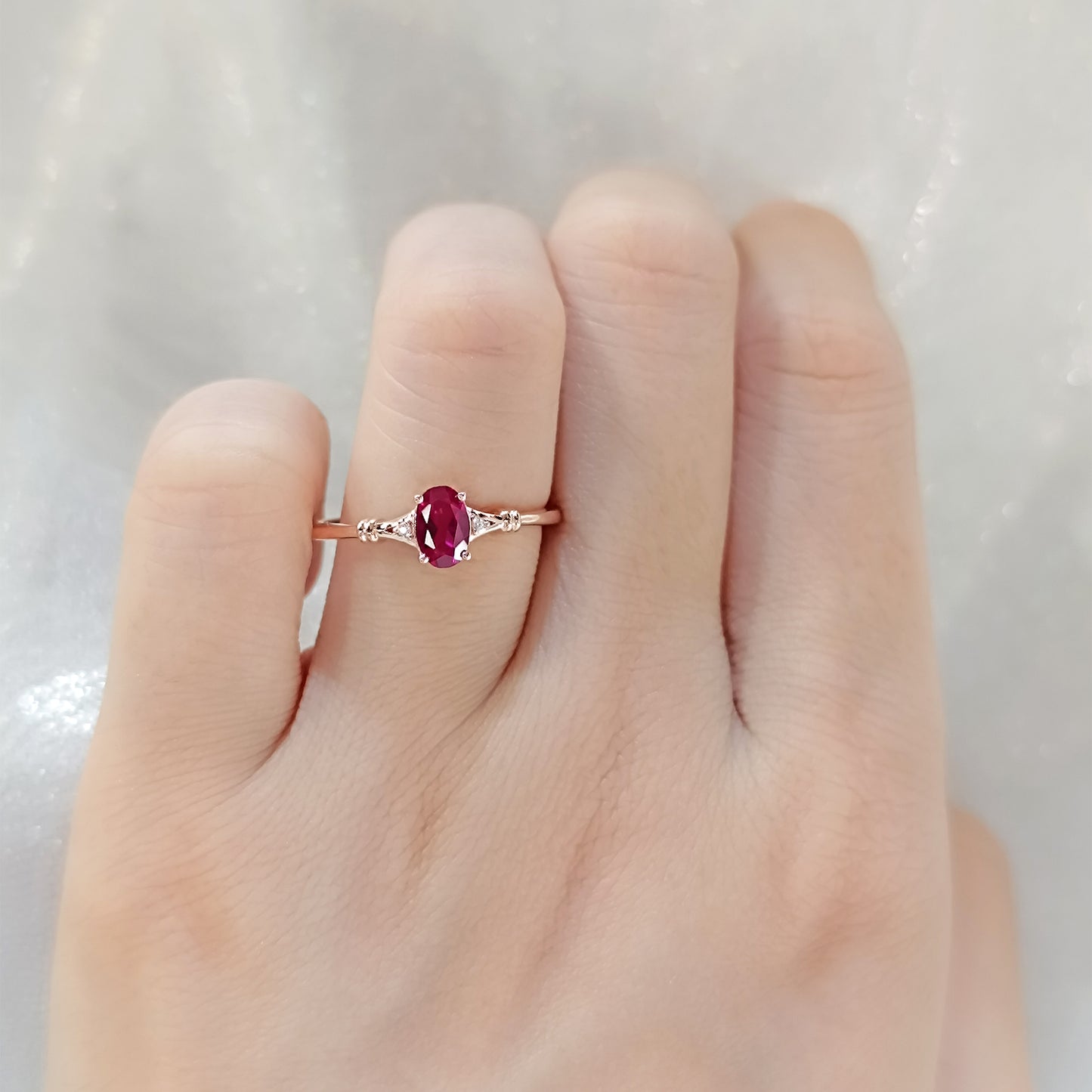 Stunning Oval Ruby Ring