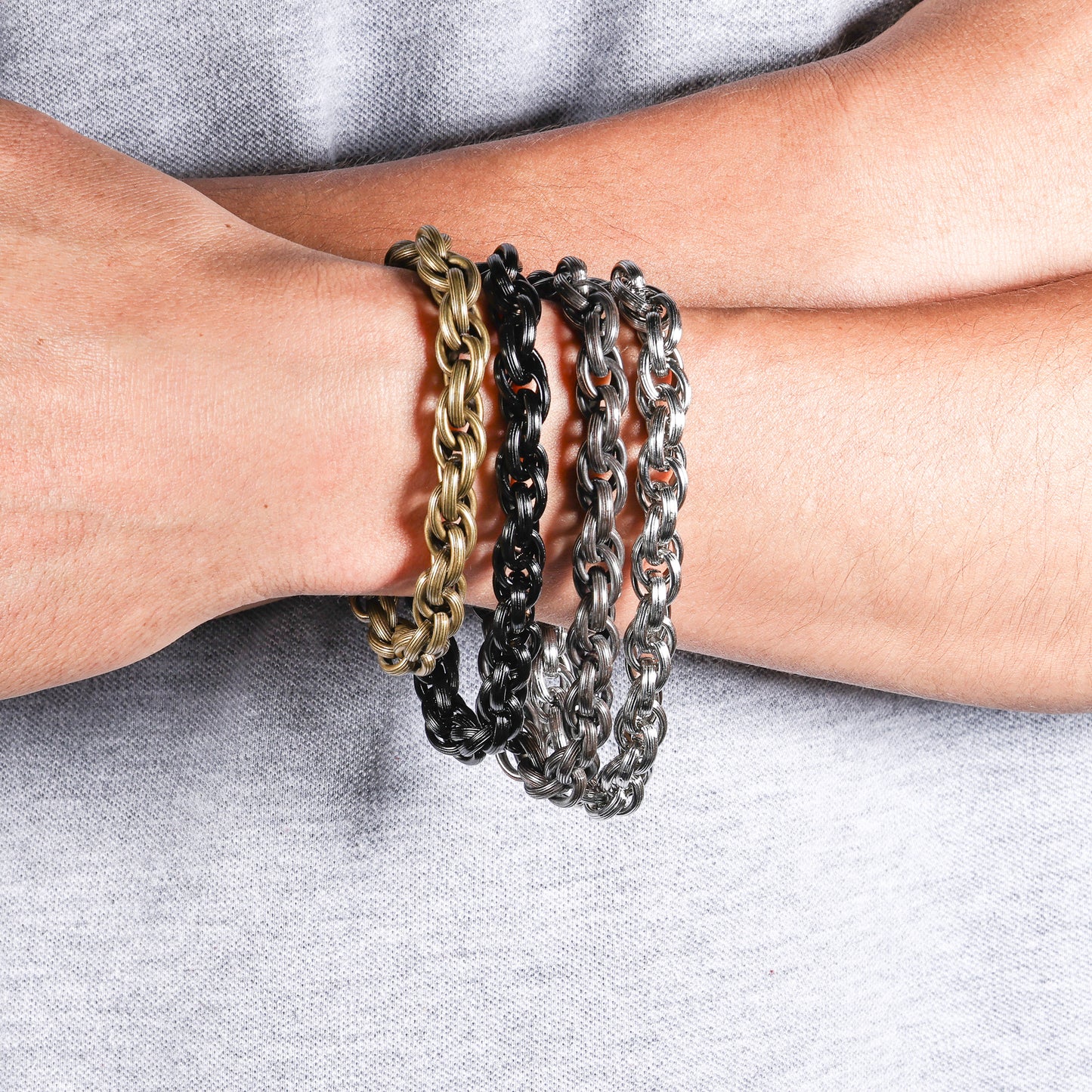 Twisted Rope Chain Link Bracelets for Men (B0002)