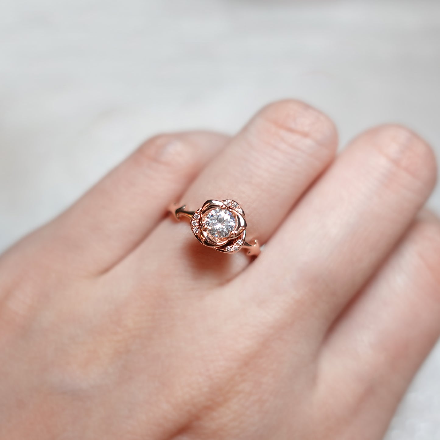 Rose Floral Promise Ring