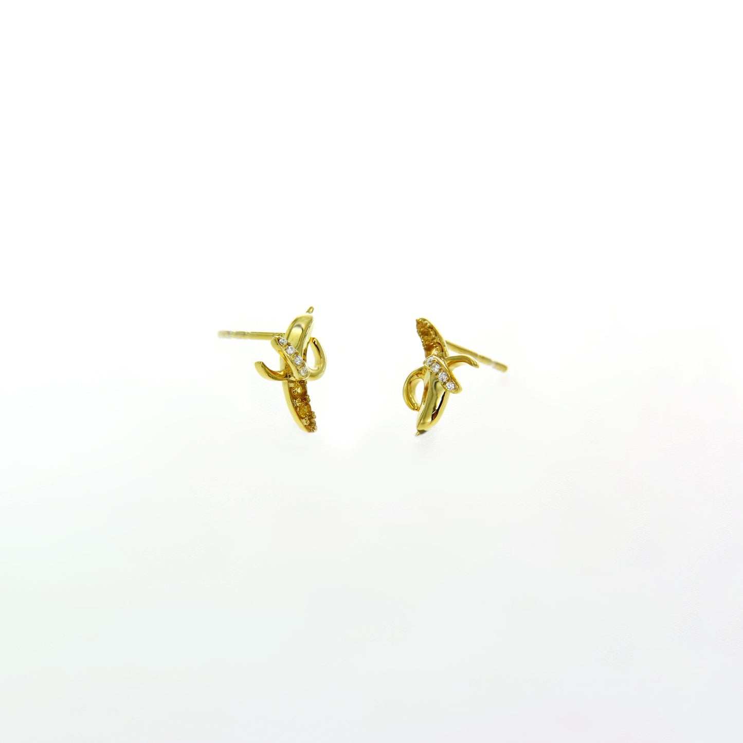 Citrine Banana Stud Earrings