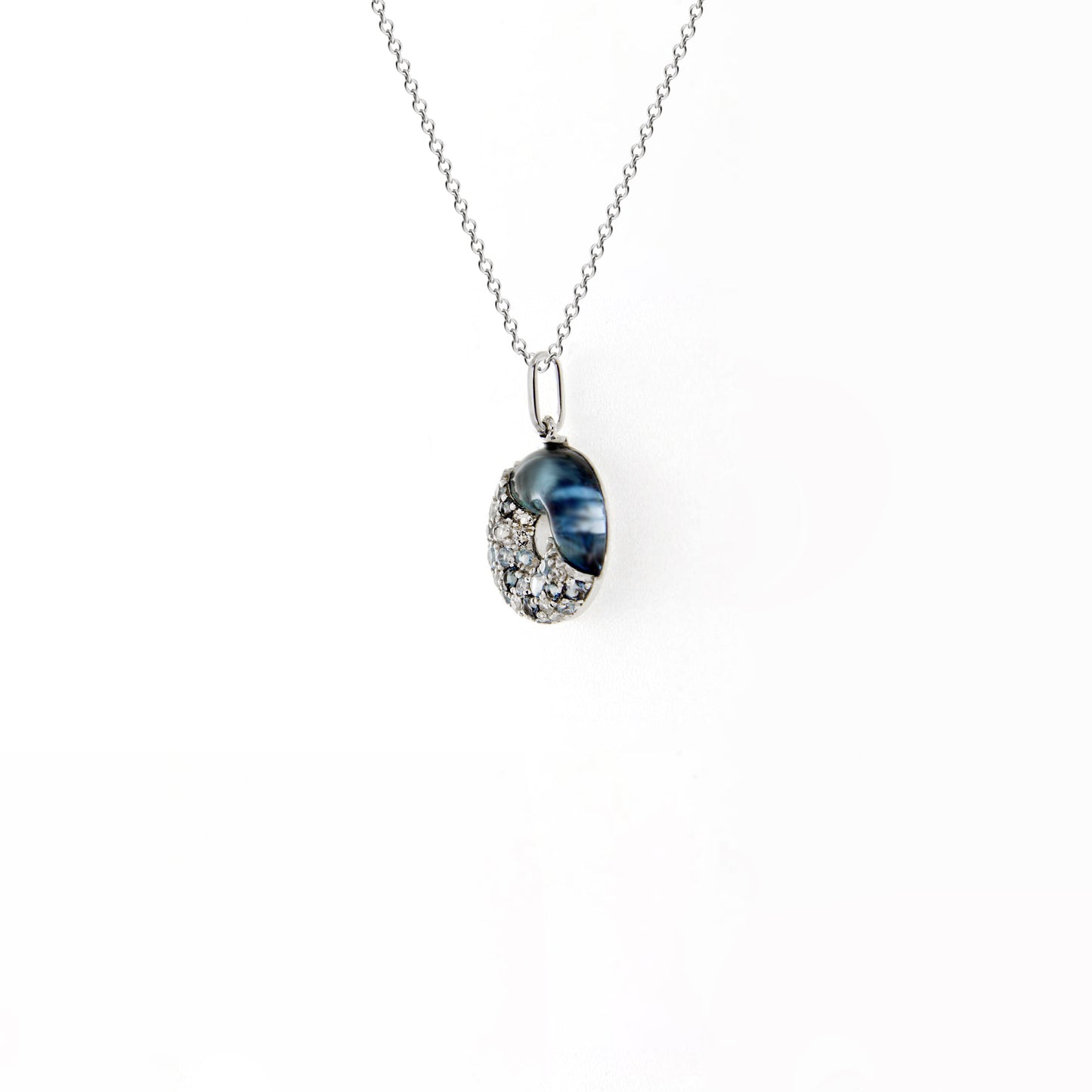 Blue Topaz Donut Necklace