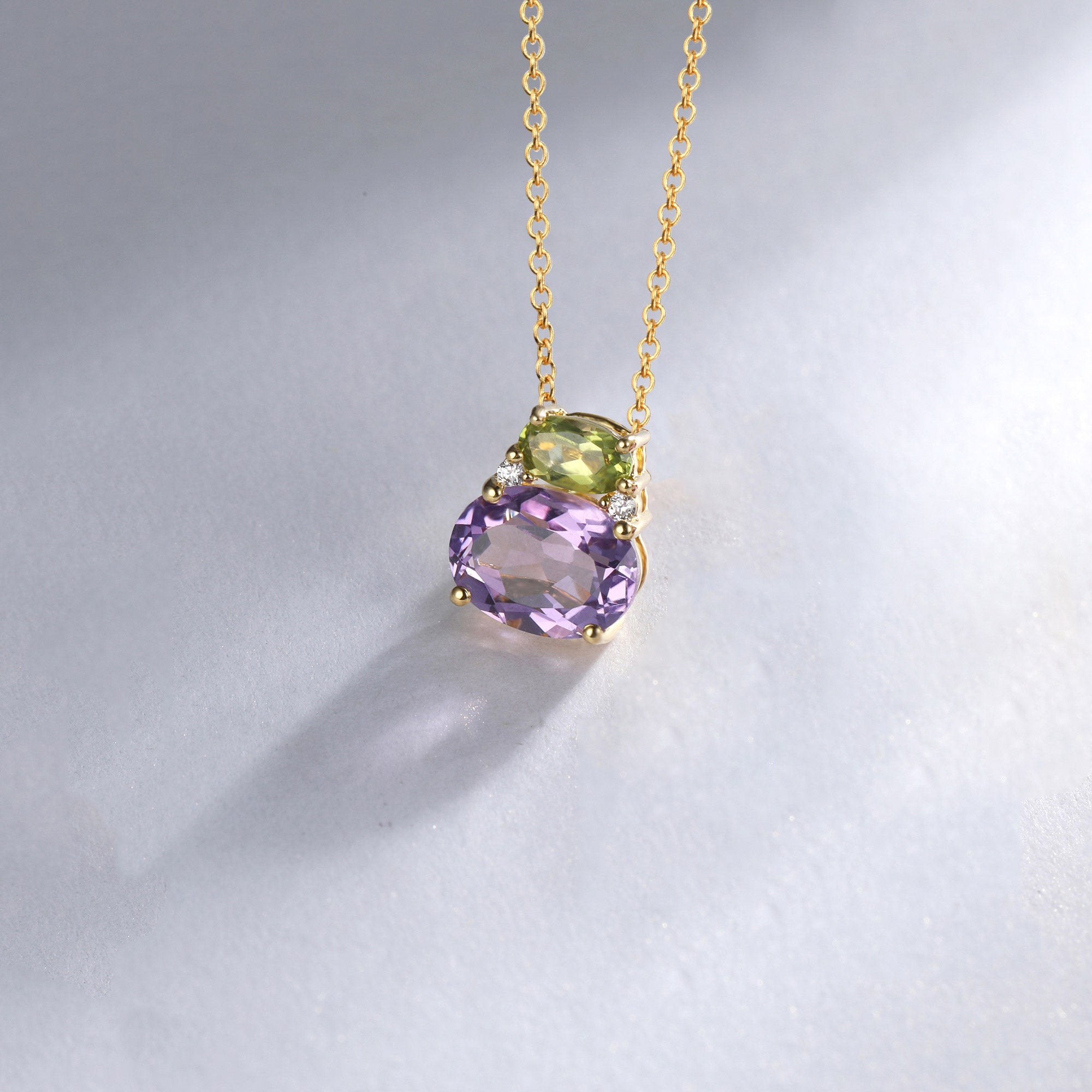 Amethyst hot sale peridot necklace